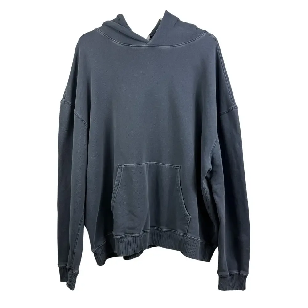 Elwood Slate Gray Hoodie Mens XXL Organic Cotton Kangaroo Pocket Relaxed Fit